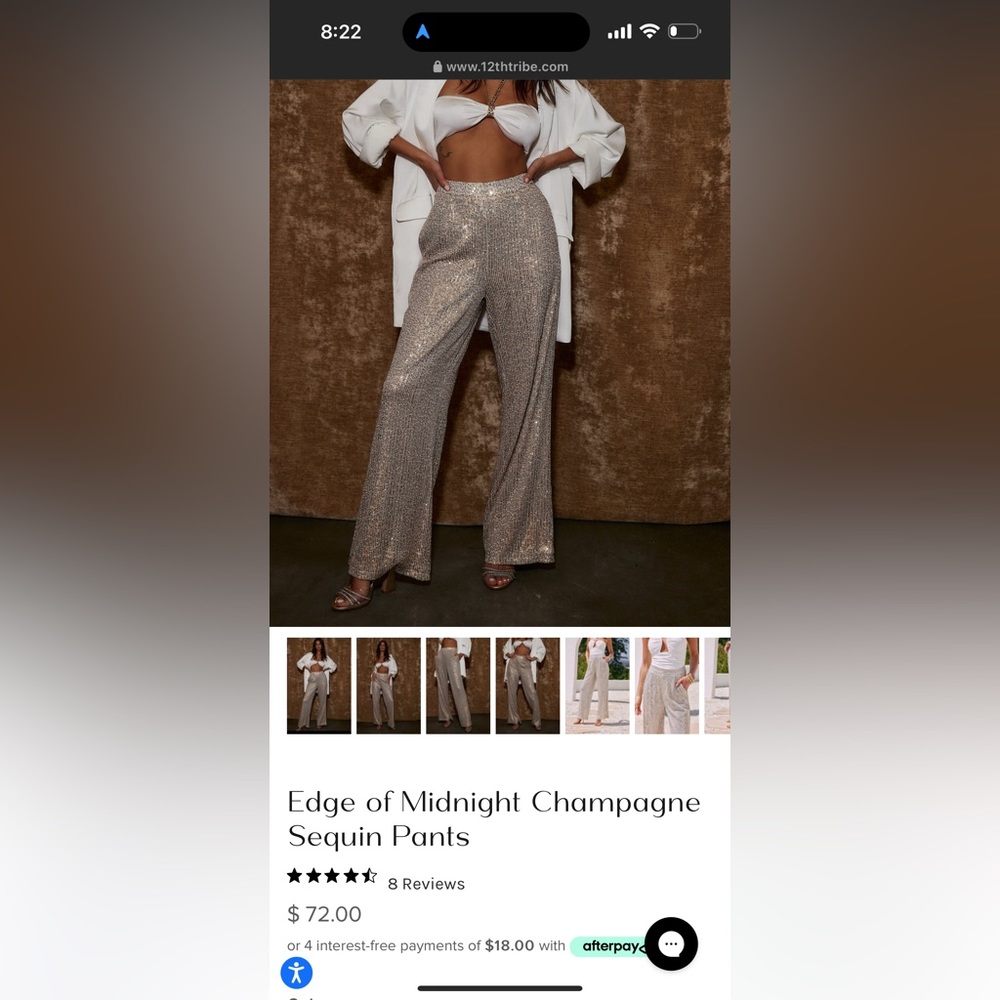 Midnight champagne pant - sold out online